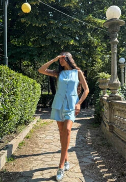 Dendron Diamante Horsebit Metallic Loafers -Rag & Co RCSH5256 SILVER Influencer Image