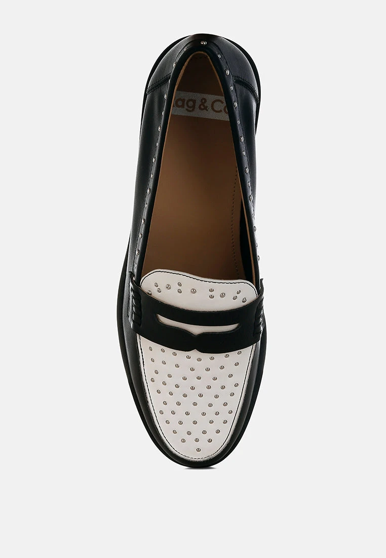 Raisa Stud Embellished Penny Loafers 6 Raisa Stud Embellished Penny Loafers - Image 4