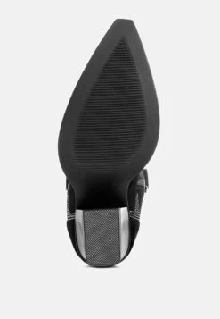 Rambler Rhinestones Embellished Calf Boots -Rag & Co Rambler Rhinestones Embellished Calf Boots RCSH5262 BLACK 10