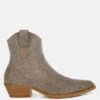 Costello Rhinestones Embellished Cowboy Boots 2 Costello Rhinestones Embellished Cowboy Boots -Rag & Co Rhinestones Embellished Cowboy Boots RCSH5261 taupe 4