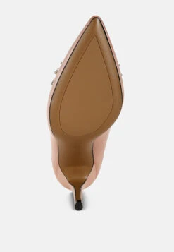 Rhodolia Diamante Brooch Detail Satin Pumps 30 Rhodolia Diamante Brooch Detail Satin Pumps -Rag & Co Rhodolia Diamante Brooch Detail Satin Pumps RCSH5306 BLUSH 9