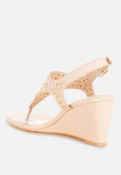 Sappho Studded Thong Toe Wedges -Rag & Co Sappho Studded Thong Toe Wedges RCSH5596 5