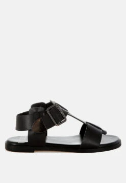 Shayla Gladiator Flat Sandals -Rag & Co Shayla Gladiator Flat Sandals RCSH5561 BLACK 8