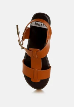 Shayla Gladiator Flat Sandals -Rag & Co Shayla Gladiator Flat Sandals RCSH5561 TAN 2