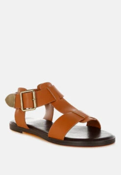 Shayla Gladiator Flat Sandals -Rag & Co Shayla Gladiator Flat Sandals RCSH5561 TAN 4