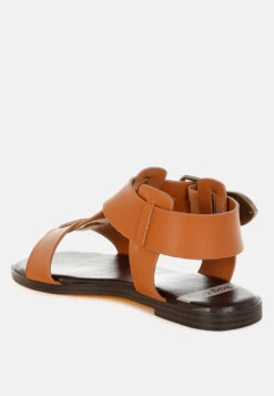 Shayla Gladiator Flat Sandals -Rag & Co Shayla Gladiator Flat Sandals RCSH5561 TAN 8