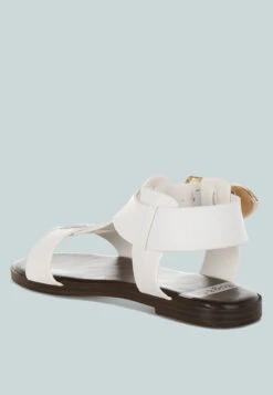 Shayla Gladiator Flat Sandals -Rag & Co Shayla Gladiator Flat Sandals RCSH5561 WHITE 2