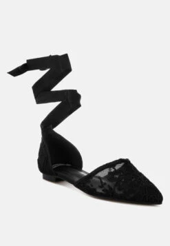 Shrami Pearl & Rhinestone Strap Flat Sandals 40 Shrami Pearl & Rhinestone Strap Flat Sandals -Rag & Co Shrami Pearl Rhinestone Strap Flat Sandals RCSH5111 BLACK 11 ecde3550 d195 4844 a259 7a9d54e88613