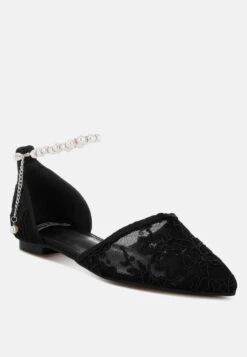 Shrami Pearl & Rhinestone Strap Flat Sandals 41 Shrami Pearl & Rhinestone Strap Flat Sandals -Rag & Co Shrami Pearl Rhinestone Strap Flat Sandals RCSH5111 BLACK 9 5928ecee 4130 4e4f 88bd 4b66ba7b3b31