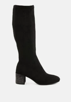 Sinaloa Microfiber Knee High Boots -Rag & Co Sinaloa Microfiber Knee High Boots RCSH5299 BLACK 4