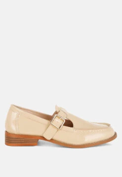 Swenson Patent Pleather Mary Jane Loafers -Rag & Co SwensonPatentPleatherMaryJaneLoafersRCSH5606BEIGE 7
