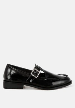 Swenson Patent Pleather Mary Jane Loafers -Rag & Co Swenson Patent Pleather Mary Jane Loafers RCSH5606 BLACK 9