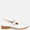 Swenson Patent Pleather Mary Jane Loafers -Rag & Co Swenson Patent Pleather Mary Jane Loafers RCSH5606 WHITE 6