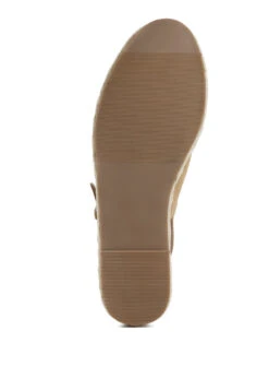 Affie Genuine Suede Slingback Strap Espadrilles -Rag & Co Tan Suede Slingback Strap Espadrilles RCSH4637 Tan 4