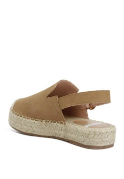 Affie Genuine Suede Slingback Strap Espadrilles -Rag & Co Tan Suede Slingback Strap Espadrilles RCSH4637 Tan 8
