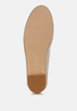 Taranis Monochromatic Horsebit Real Leather Loafers 21 Taranis Monochromatic Horsebit Real Leather Loafers -Rag & Co TaranisMonochromaticHorsebitRealLeatherLoafersRCSH5478BEIGE 3