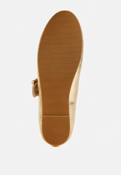 Upstage Brooch Mary Jane Ballerinas -Rag & Co UpstageBroochMaryJaneSandals RCSH4805GOLD 5