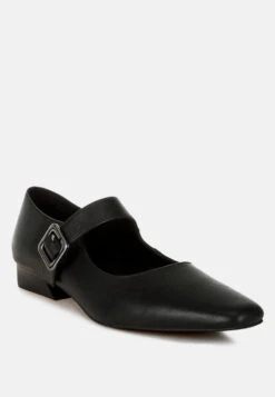 Vernis Genuine Leather Mary Jane Sandals -Rag & Co VernisGenuineLeatherMaryJaneSandalsRCSH5156BLACK 8