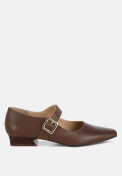 Vernis Genuine Leather Mary Jane Sandals -Rag & Co Vernis Genuine Leather Mary Jane Sandals RCSH5156 BROWN 7 101ef650 17be 4fda 86b9 b99311cd72e0
