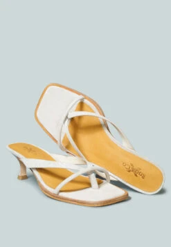 WINSLET Heeled Thong Sandal In Beige 9 WINSLET Heeled Thong Sandal In Beige -Rag & Co WINSLETHeeledThongSandalinBeige RCSH2380 Gold 3