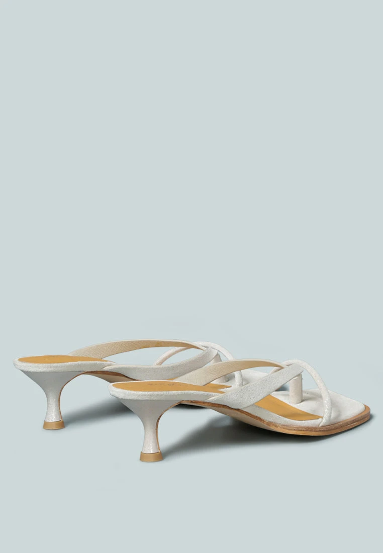 WINSLET Heeled Thong Sandal In Beige 6 WINSLET Heeled Thong Sandal In Beige - Image 4