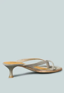 WINSLET Heeled Thong Sandal In Bronze 13 WINSLET Heeled Thong Sandal In Bronze -Rag & Co WINSLETHeeledThongSandalinBronze RCSH2380 Bronze 5