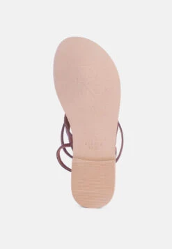 WRAP-UP Tie Around Tan Flat Sandals -Rag & Co WRAPUPTiearoundTanFlatSandals RCSH2861 Tan 8