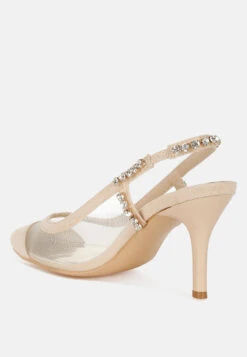 Yaga Stiletto Heel Slingback Sandals -Rag & Co YagaStilettoHeelSlingbackSandalsRCSH5365BEIGE 9