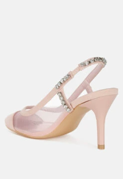Yaga Stiletto Heel Slingback Sandals -Rag & Co Yaga Stiletto Heel Slingback Sandals RCSH5365 PINK 9