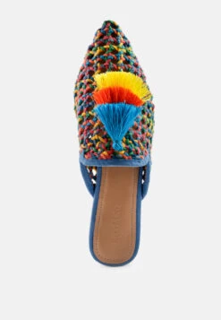 ZOOEY Colorful Woven Flat Mules -Rag & Co ZOOEYColorfulWovenFlatMules RCSH 09 Multi 2