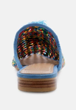 ZOOEY Colorful Woven Flat Mules -Rag & Co ZOOEYColorfulWovenFlatMules RCSH 09 Multi 9