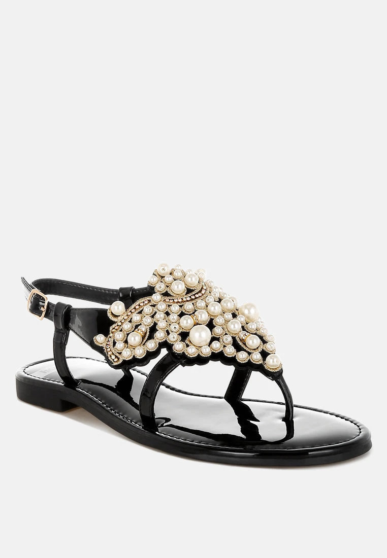 Zalata Pearl Studded Flats 4 Zalata Pearl Studded Flats - Image 2