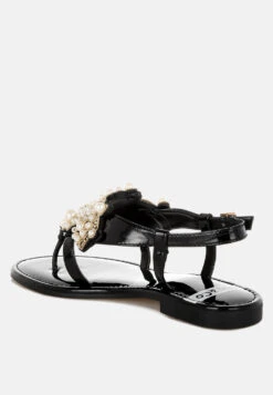 Zalata Pearl Studded Flats 9 Zalata Pearl Studded Flats -Rag & Co ZalataPearlStuddedFlatsRCSH5545BLACK 2