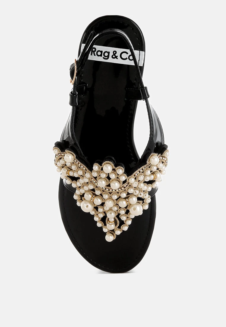 Zalata Pearl Studded Flats 6 Zalata Pearl Studded Flats - Image 4