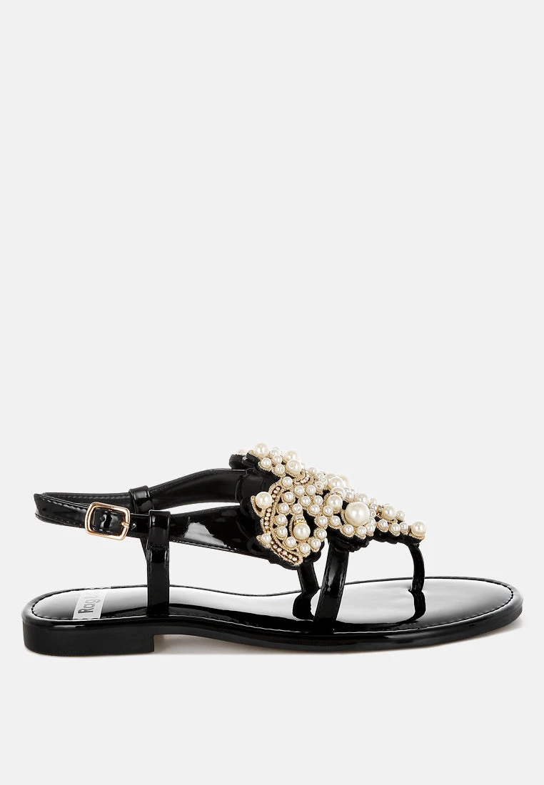 Zalata Pearl Studded Flats 3 Zalata Pearl Studded Flats