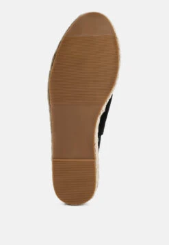 Affie Genuine Suede Slingback Strap Espadrilles -Rag & Co affiesuedeslingbackstrapespadrilles RCSH4637 black 9