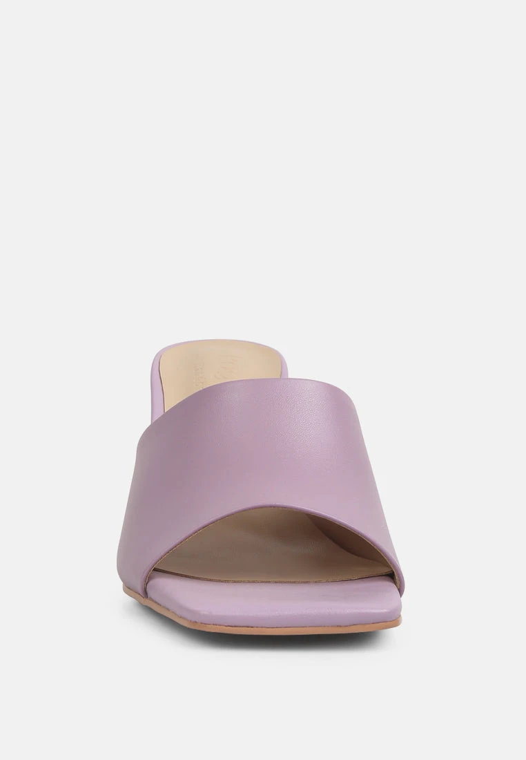 Audriana Lilac Textured Block Heel Sandals 5 Audriana Lilac Textured Block Heel Sandals - Image 3