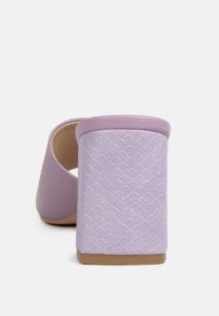 Audriana Lilac Textured Block Heel Sandals 13 Audriana Lilac Textured Block Heel Sandals -Rag & Co audrianatexturedblockheelsandals RCSH4170 lilac 4