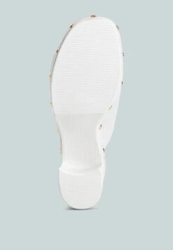 Benji Recycled Leather Clogs -Rag & Co benjirecycledleatherclogs RCSH4774R white 10
