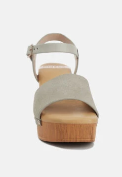 Daniela Genuine Suede Leather High Block Sandals 12 Daniela Genuine Suede Leather High Block Sandals -Rag & Co danielasuedehighblocksandals RCSH4738 beige 3