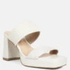 Eddlia Slip On Platform Sandals In Off White 1 Eddlia Slip On Platform Sandals In Off White -Rag & Co eddliasliponplatformsandals RCSH4244 offwhite 3
