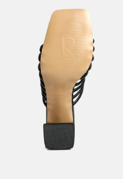 Fairleigh Black Strappy Slip On Sandals 15 Fairleigh Black Strappy Slip On Sandals -Rag & Co fairleighstrappysliponsandals RCSH4191 Black 8