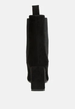 Gaven Suede High Ankle Chelsea Boots In Black 11 Gaven Suede High Ankle Chelsea Boots In Black -Rag & Co gavensuedehighanklechelseaboots RCSH4340 black 6