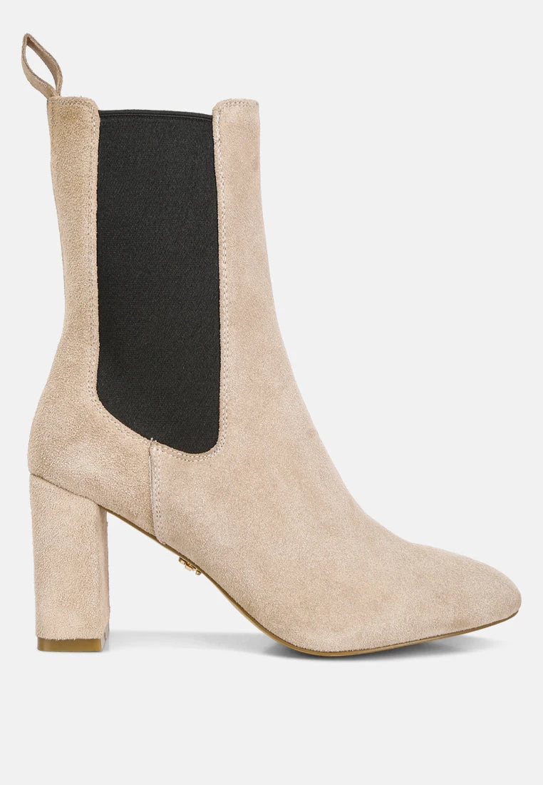 Gaven Suede High Ankle Chelsea Boots In Sand 3 Gaven Suede High Ankle Chelsea Boots In Sand