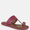 HARRIS Fuchsia Toe Ring Braided Slip Ons -Rag & Co harrisfuchsiatoeringbraidedslipons RCSH4097 fuchsia 7
