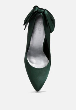 HORNET Green Satin Stiletto Pump Sandals 13 HORNET Green Satin Stiletto Pump Sandals -Rag & Co hornethighheeledsatinpumpsandalsinGreen RCSH3457 Green 2