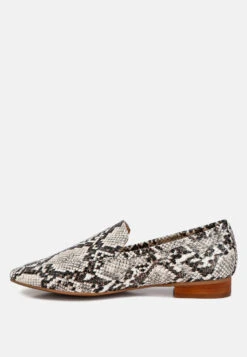 JULIA Snake Skin Textured Loafers -Rag & Co juliatexturedloafers RCSH2230 multi snake 5