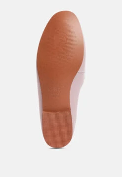 MERVA Chunky Chain Leather Loafers In Lilac -Rag & Co mervachunkychainleatherloafersRCSH4106Lilac 7