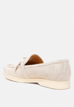 Nautica Genuine Suede Knot Detailed Loafers 24 Nautica Genuine Suede Knot Detailed Loafers -Rag & Co nauticasuedeknotdetailedloafers RCSH4827 beige 5
