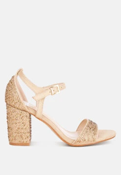 Navoli Rhinestones Embellished Sandals -Rag & Co navoli rhinestones embellished sandals RCSH4810 beige 2
